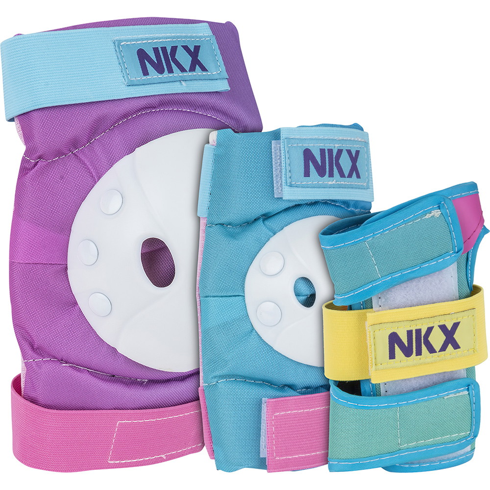 NKX 3-Pack Pro Barn Skyddsset - Knäskydd, Armbågsskydd och Handledsskydd