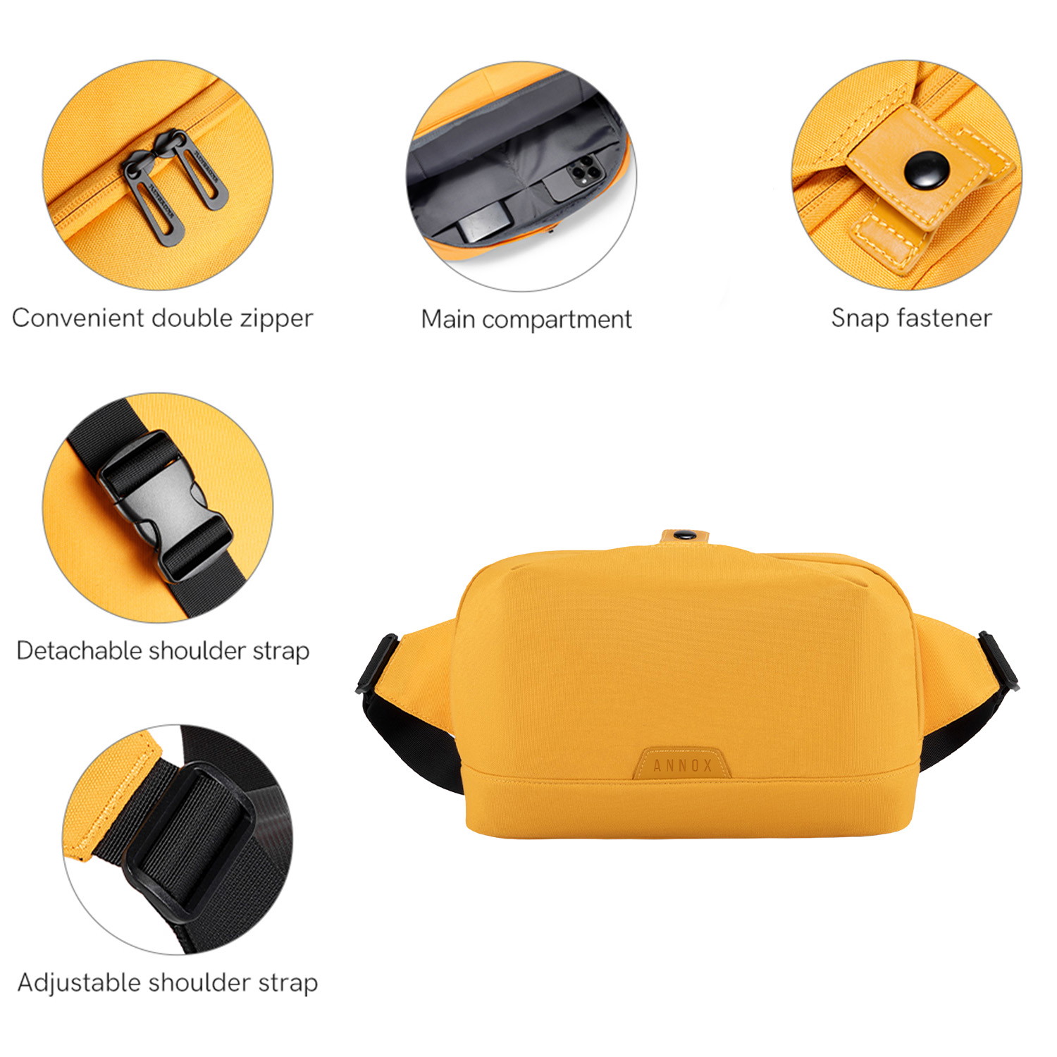 Annox Ecosmart Sling Bag – Vattenavvisande väska i återvunnet material för Trick Sparkcykel, skateboard och rullskridskor