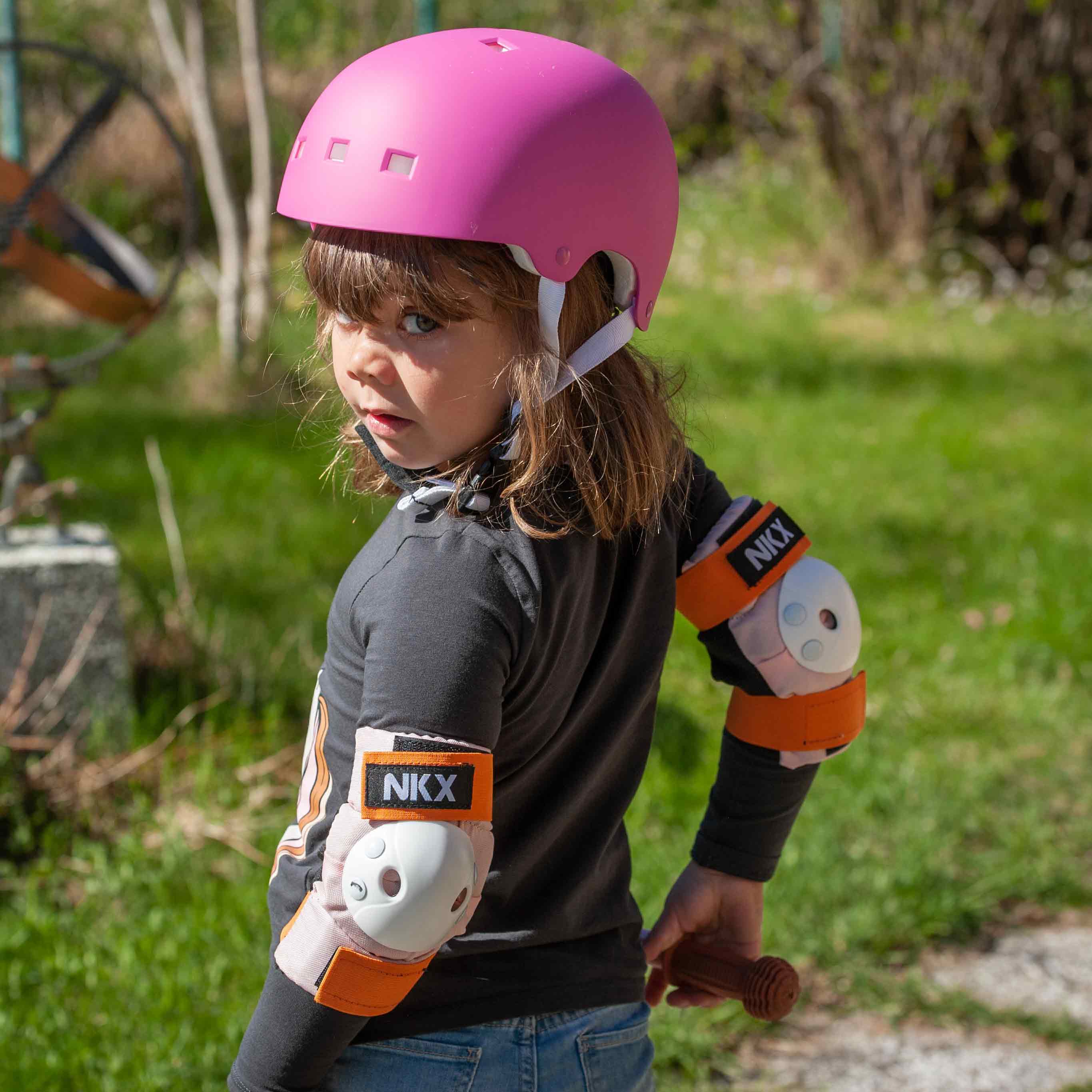 NKX 3-Pack Pro Barn Skyddsset - Knäskydd, Armbågsskydd och Handledsskydd