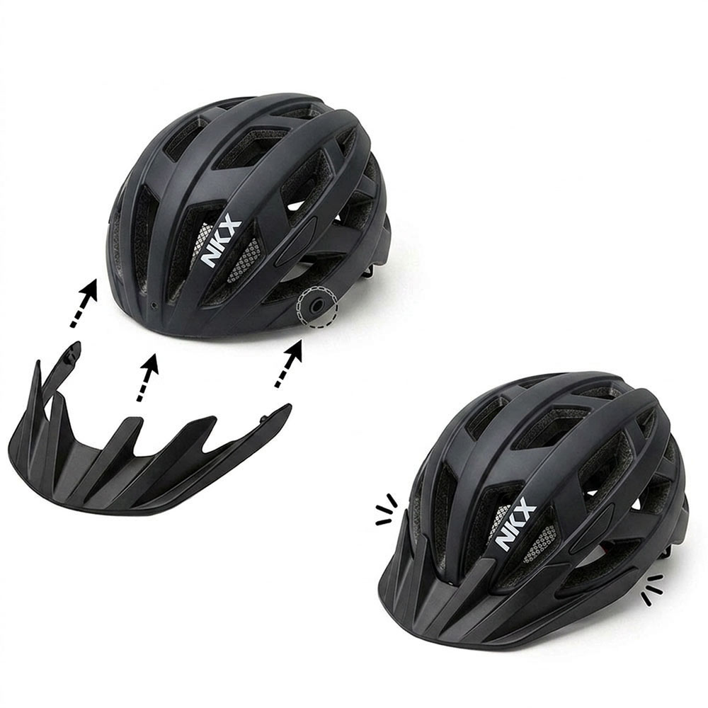 NKX City LED Cykelhjälm med inbyggt ljus