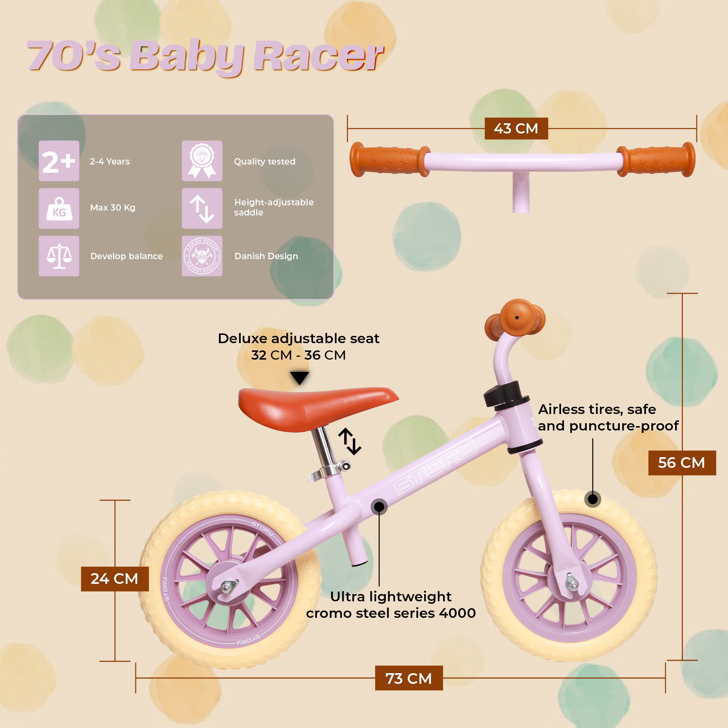 Story 70's Baby Racer Balanscykel