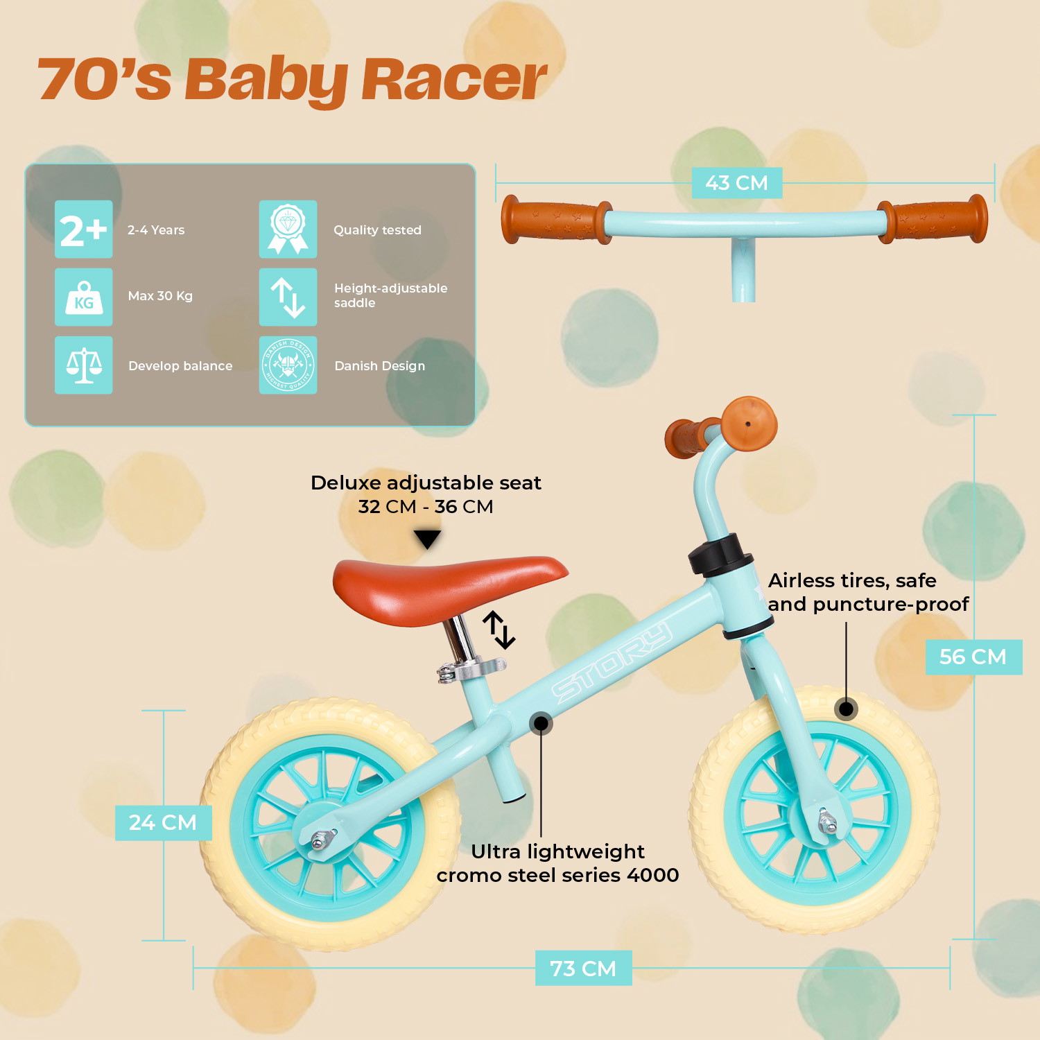 Story 70's Baby Racer Balanscykel