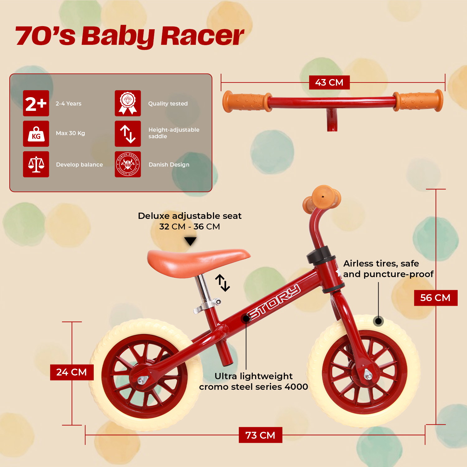 Story 70's Baby Racer Balanscykel