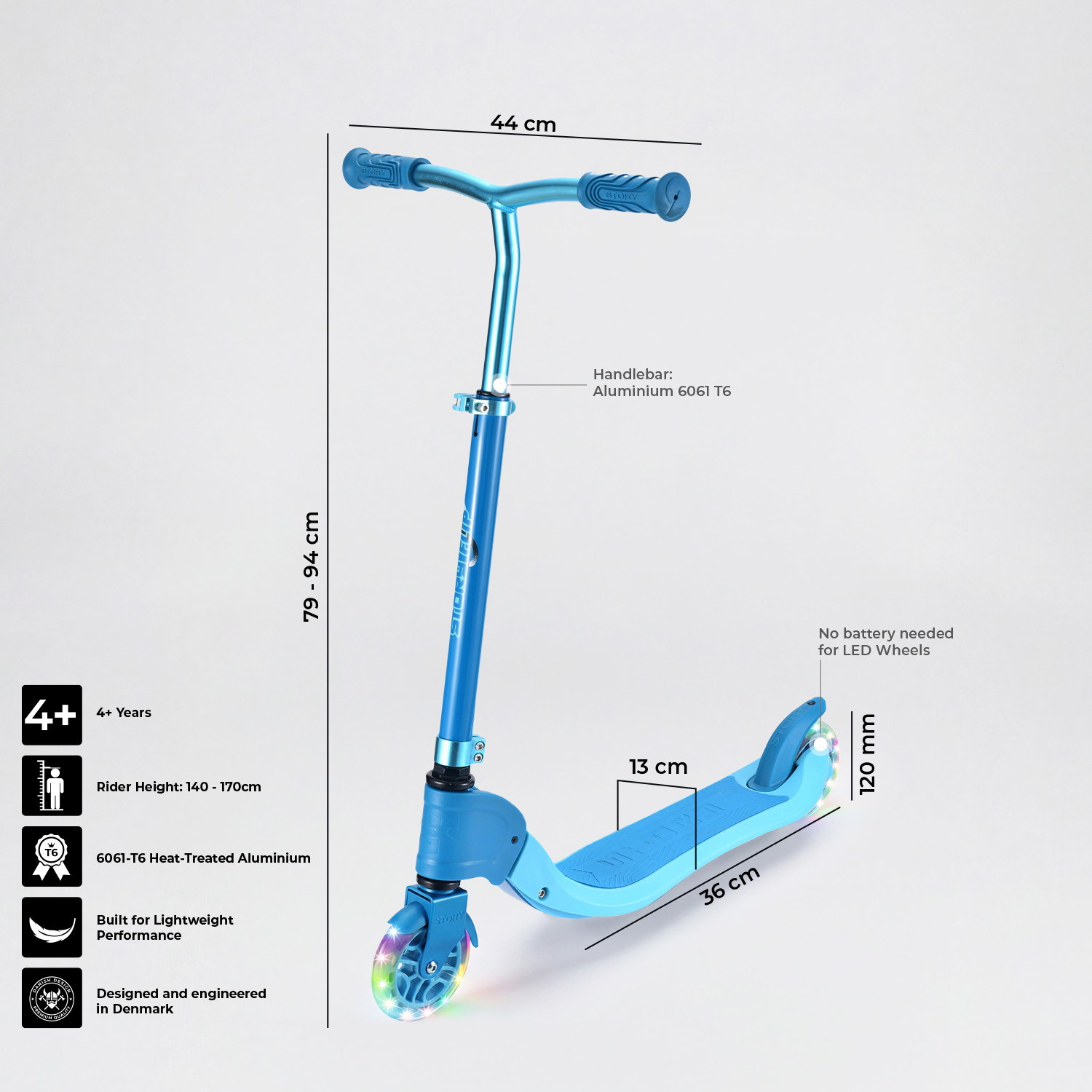 Story Flip Vikbar LED Sparkcykel