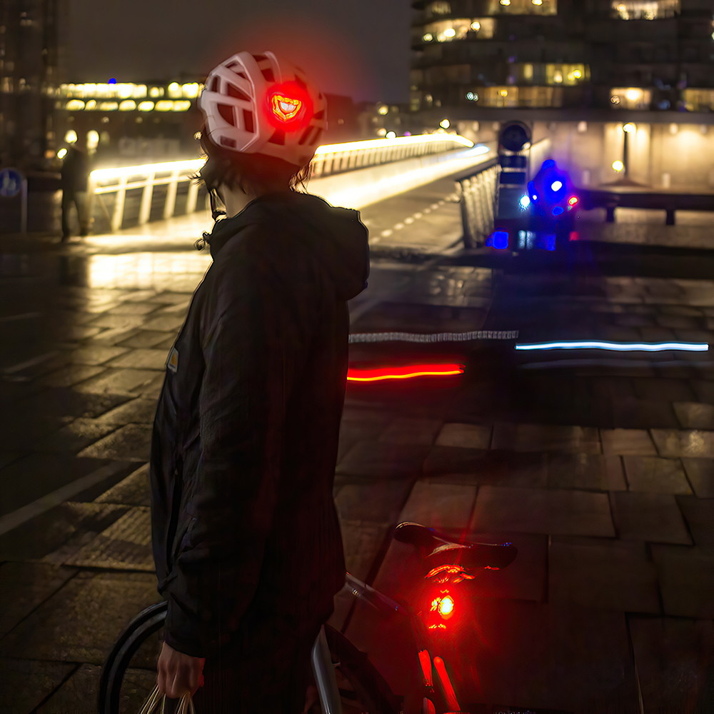 NKX City LED Cykelhjälm med inbyggt ljus