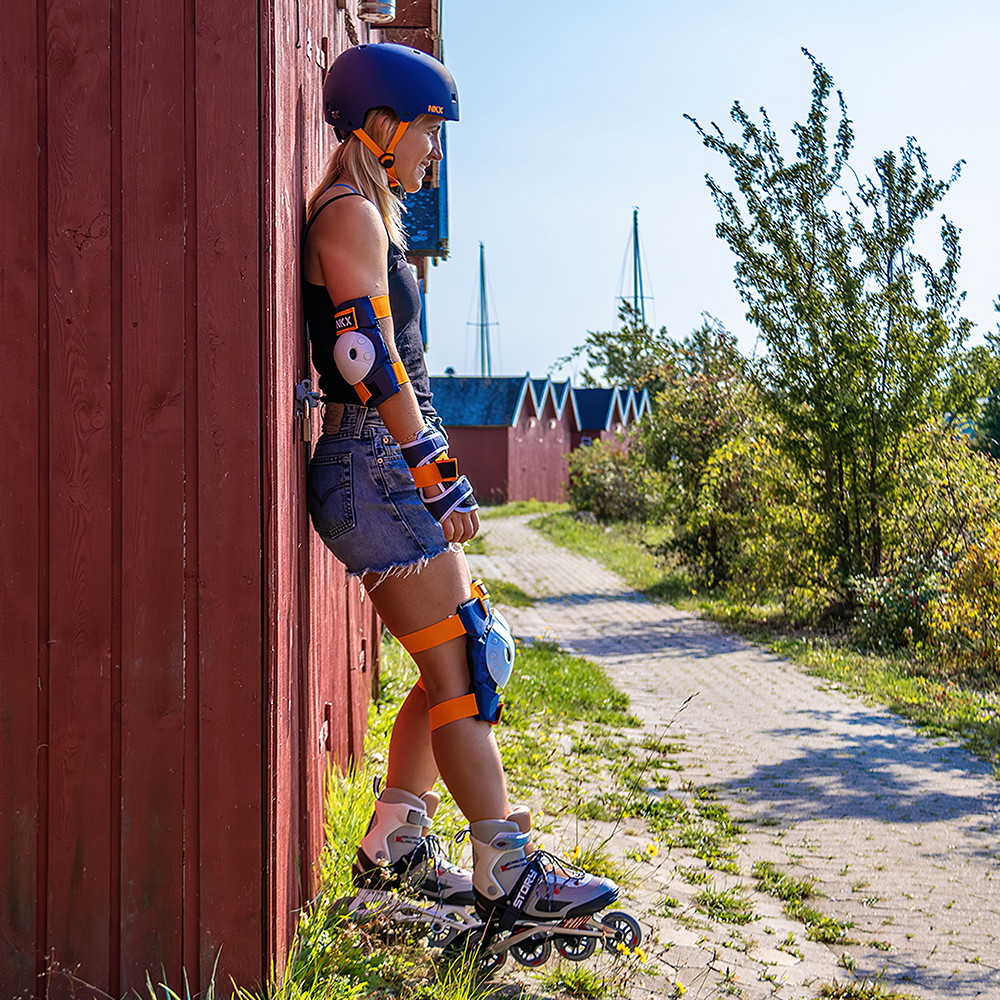 NKX 3-Pack Pro Barn Skyddsset - Knäskydd, Armbågsskydd och Handledsskydd