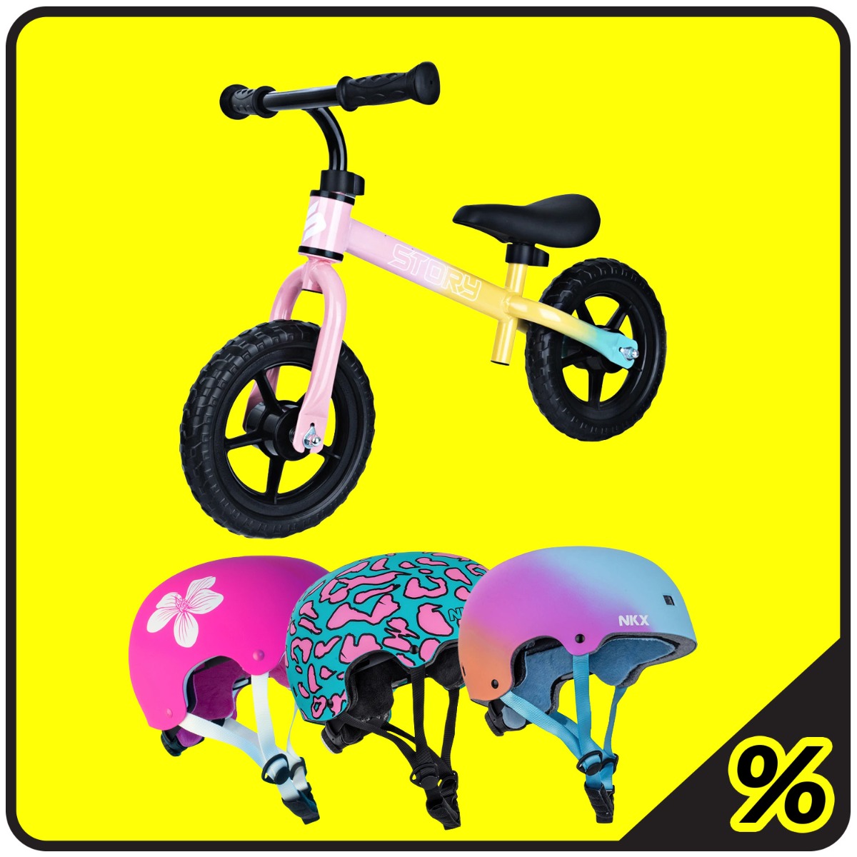 10% Extra Rabatt Springcykel + Hjälm 1-4 År