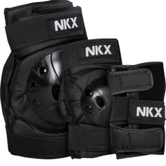 NKX 3-Pack Pro Barn Skyddsset - Knäskydd, Armbågsskydd och Handledsskydd