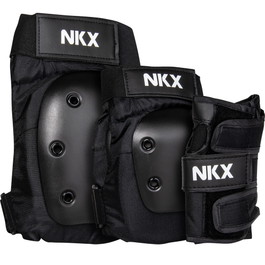 NKX 3-Pack Pro Skyddsset - Knäskydd, Armbågsskydd och Handledsskydd