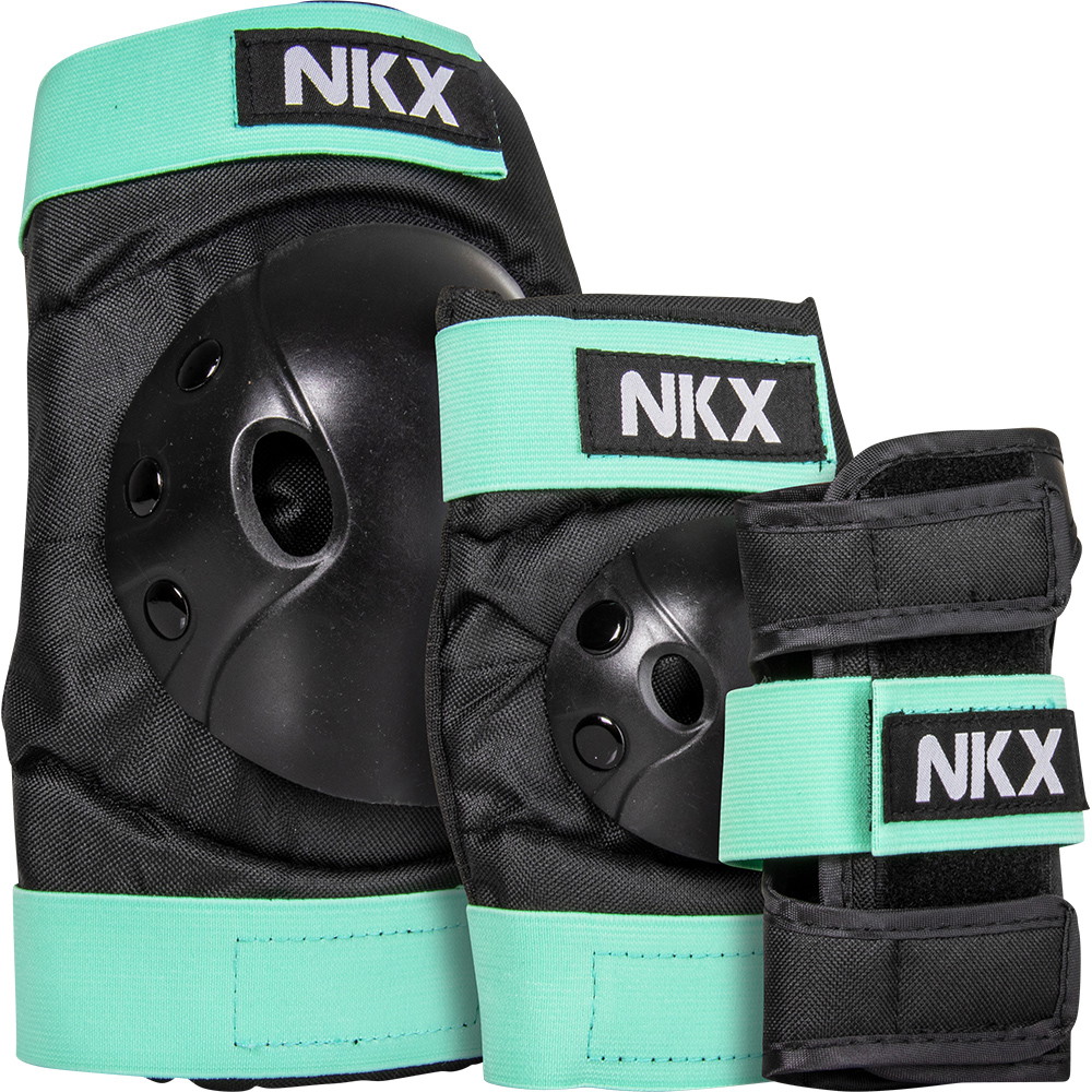 NKX 3-Pack Pro Barn Skyddsset - Knäskydd, Armbågsskydd och Handledsskydd