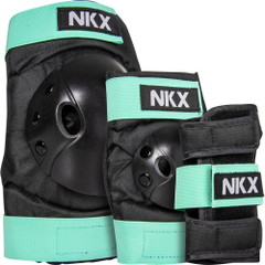 NKX 3-Pack Pro Barn Skyddsset - Knäskydd, Armbågsskydd och Handledsskydd