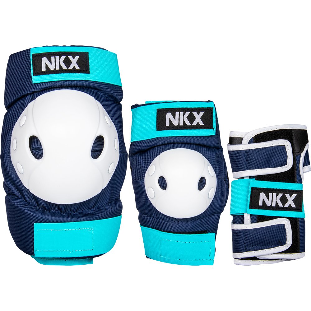 NKX 3-Pack Pro Barn Skyddsset - Knäskydd, Armbågsskydd och Handledsskydd
