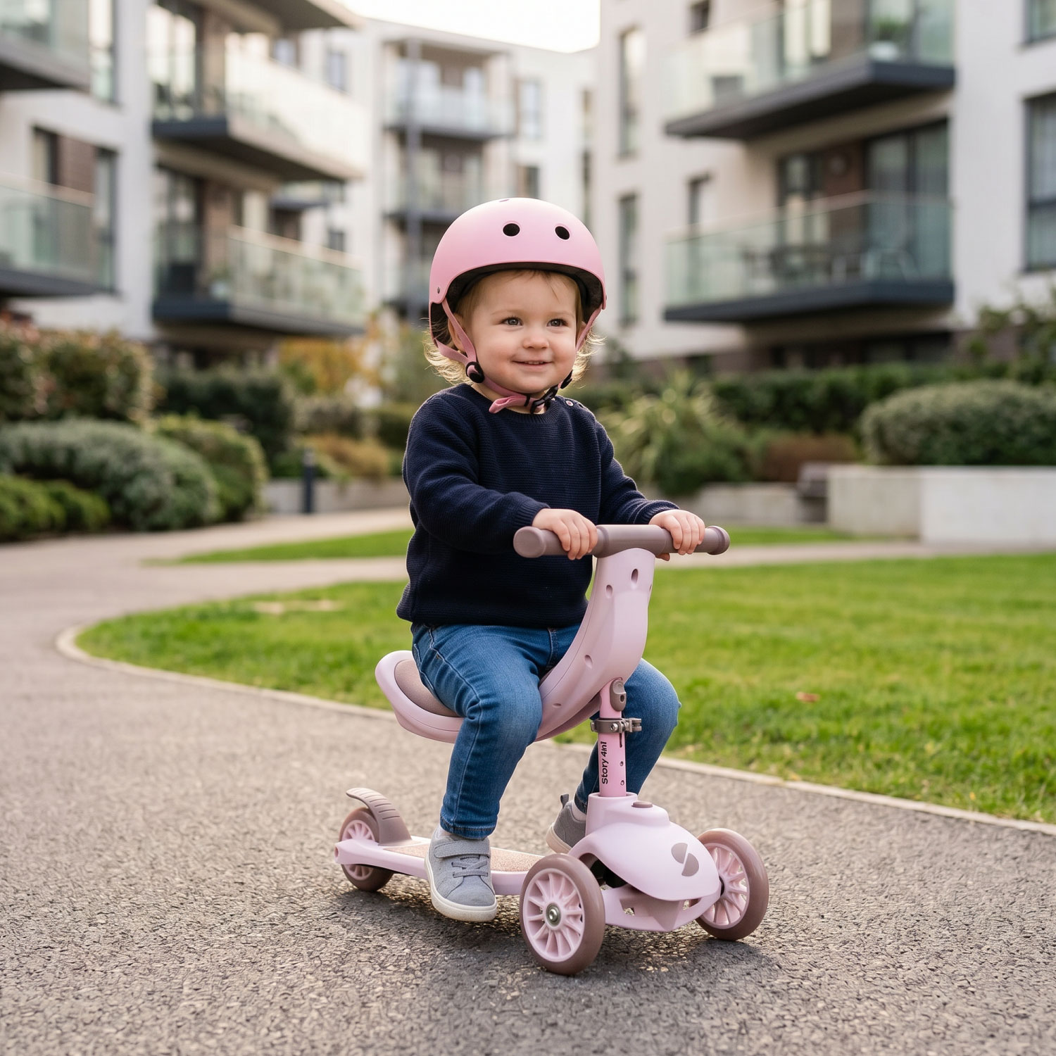 Story 4IN1 LED Trehjulig Sparkcykel för Barn