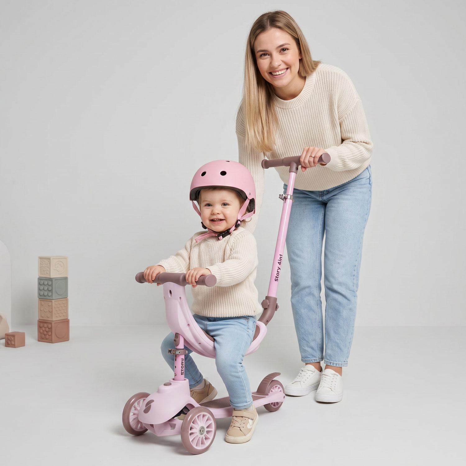 Story 4IN1 LED Trehjulig Sparkcykel för Barn