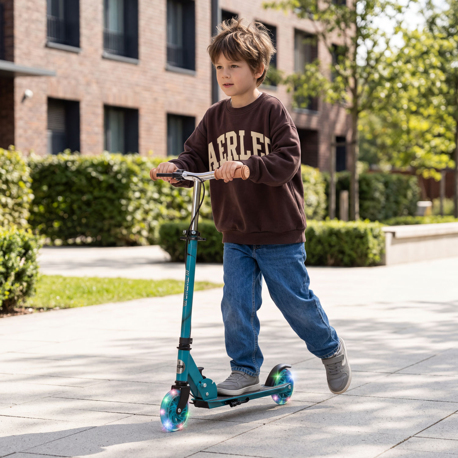 Story Play Barn Sparkcykel med handbroms och LED-hjul