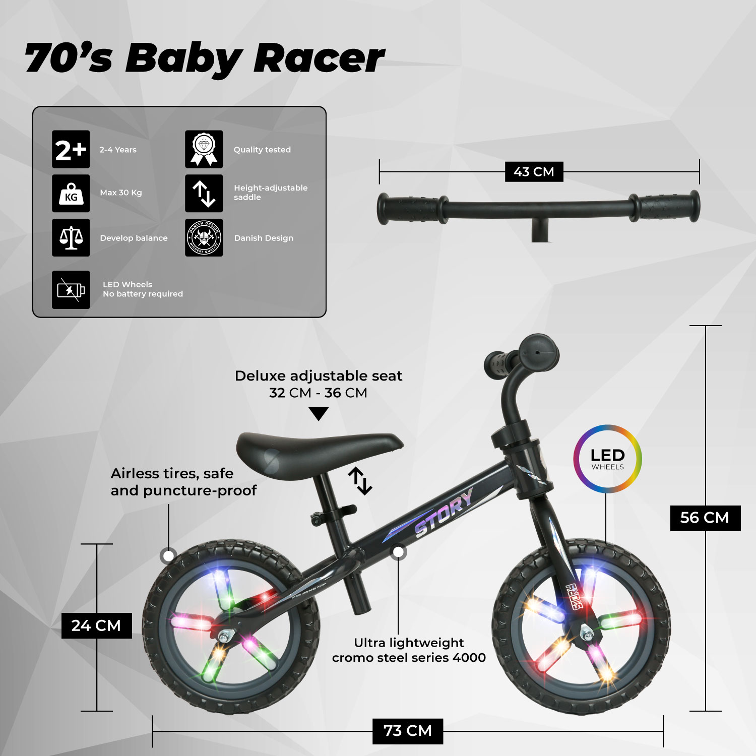 Story 70's Baby Racer Balanscykel