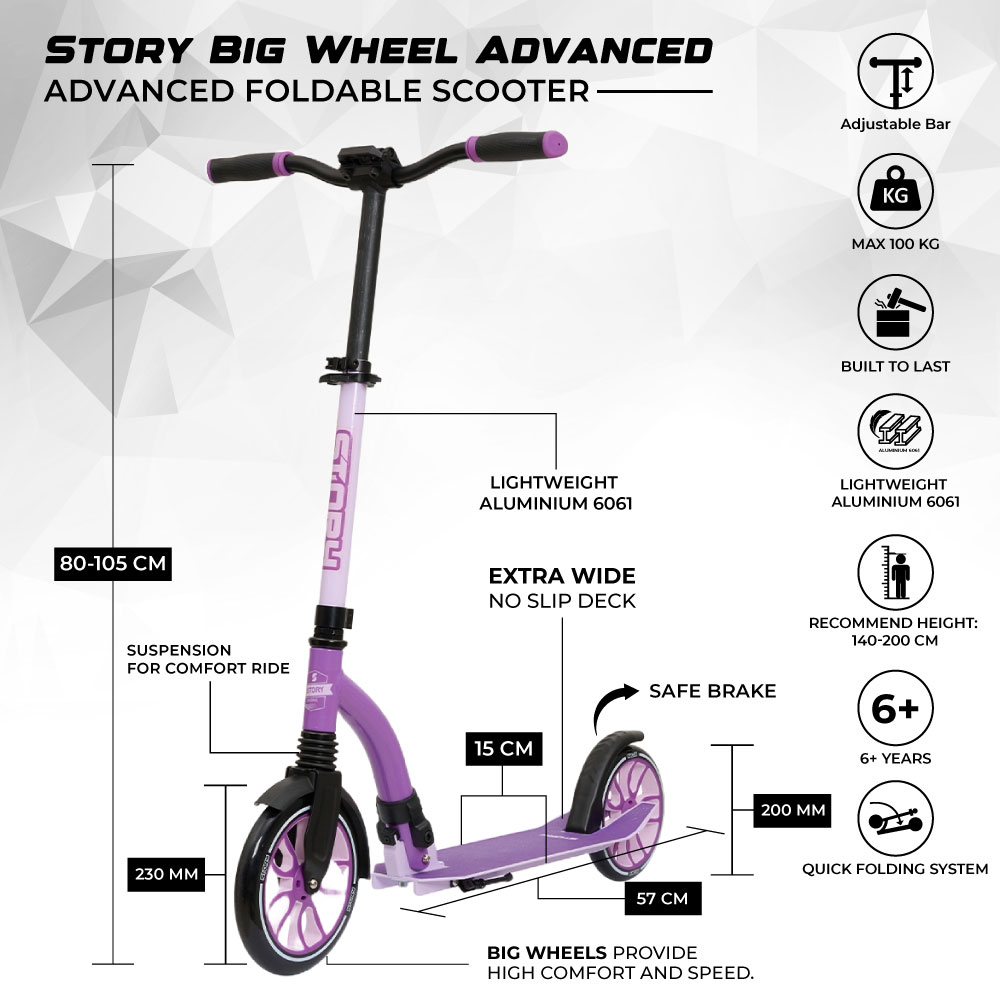 Story Big Wheel Hopfällbar Advanced Sparkcykel