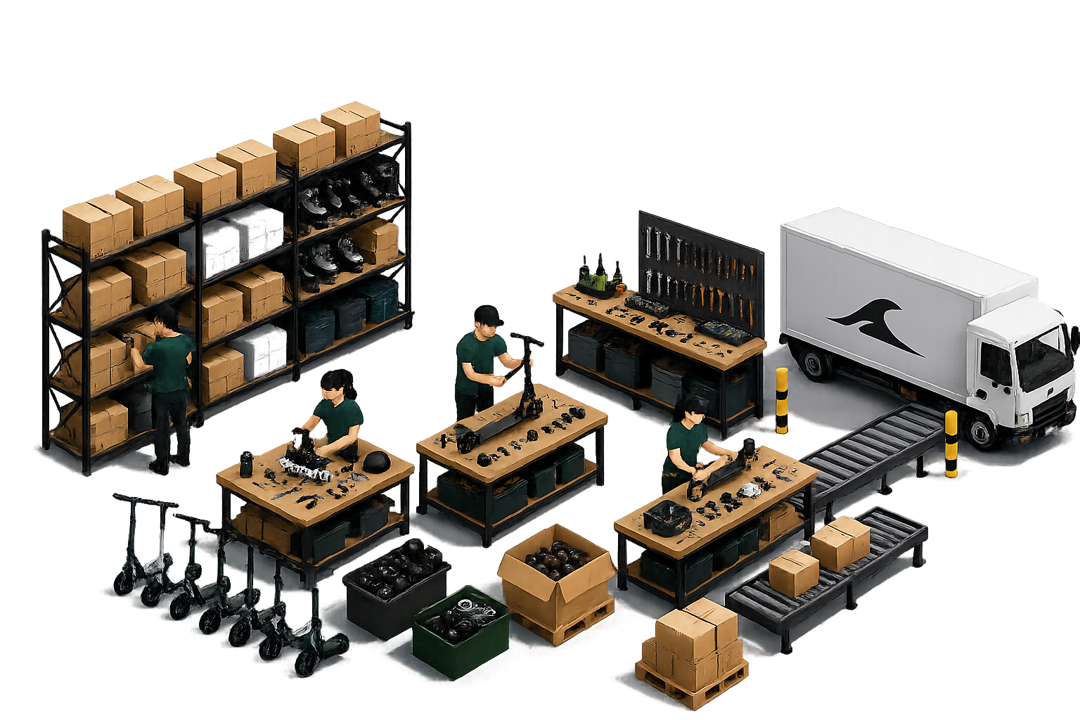 Warehouse, packaging and logistics
