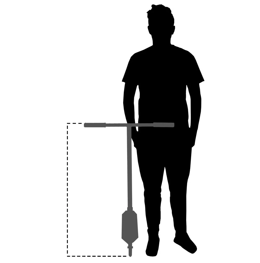 storleksdiagram för trick sparkcyklar